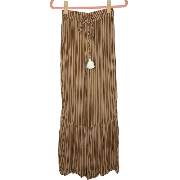 NWT Faithful The Brand Bisou Stripes Ruffle Bottom Wide
Leg Soft Pants - Picture 5 of 16